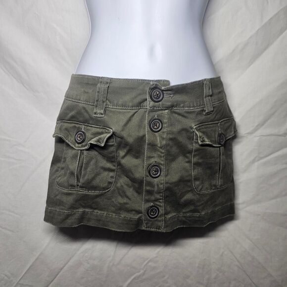 Vintage y2k hollister camo micro mini skirt - Picture 1 of 4